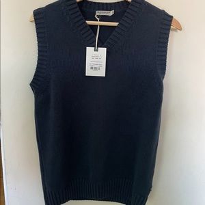 Knickerbocker navy ivy sweater vest size xs